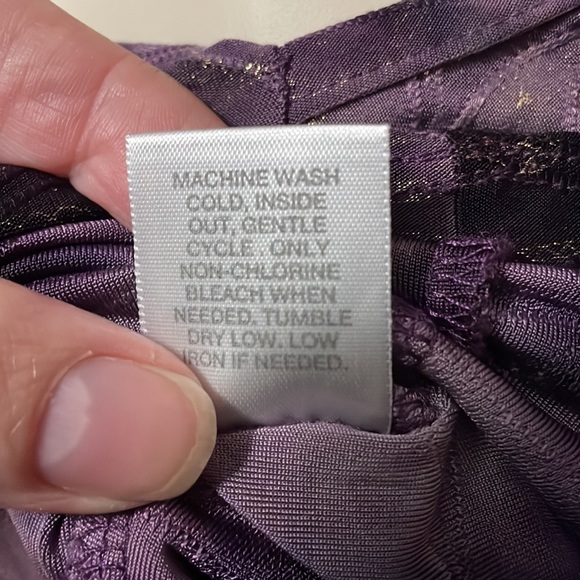 Dress Barn Purple Tie Dye Cowl Neck Top - Picture 5 of 5